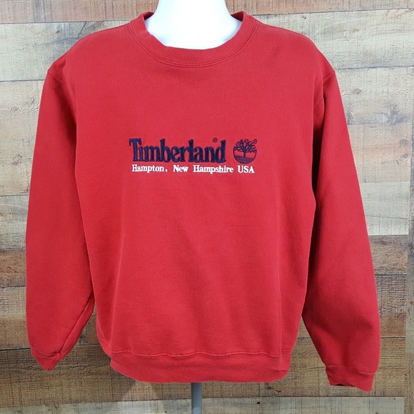 red timberland sweatshirt